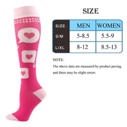 Men's Running Compression Socks Basketball Cycling Socks Medical Prevention Varicocele Travel Cute pattern