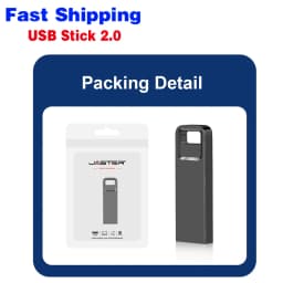 JASTER Memory Stick 2.0 Metal USB Flash Drive 64GB Free Custom LOGO Pen Drives 32GB Usb Pendrive Pack U Disk 16GB Free of Charge