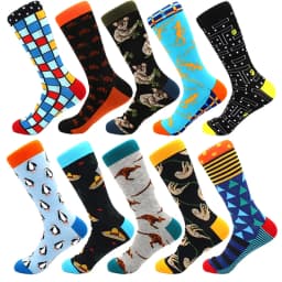 Men's hip hop harajuku socks polka dot alien skateboard checkered animal medium cut funny socks