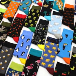Men's hip hop harajuku socks polka dot alien skateboard checkered animal medium cut funny socks