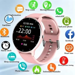 LIGE Women Smart Band Watch Real-time Weather Forecast Activity Tracker Watches Heart Rate Monitor Sports Ladies Smart Watch Men