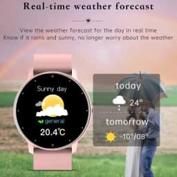 LIGE Women Smart Band Watch Real-time Weather Forecast Activity Tracker Watches Heart Rate Monitor Sports Ladies Smart Watch Men