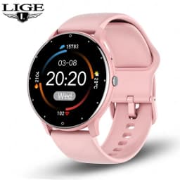 LIGE Women Smart Band Watch Real-time Weather Forecast Activity Tracker Watches Heart Rate Monitor Sports Ladies Smart Watch Men