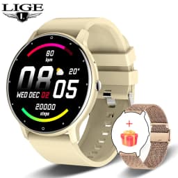 LIGE Women Smart Band Watch Real-time Weather Forecast Activity Tracker Watches Heart Rate Monitor Sports Ladies Smart Watch Men