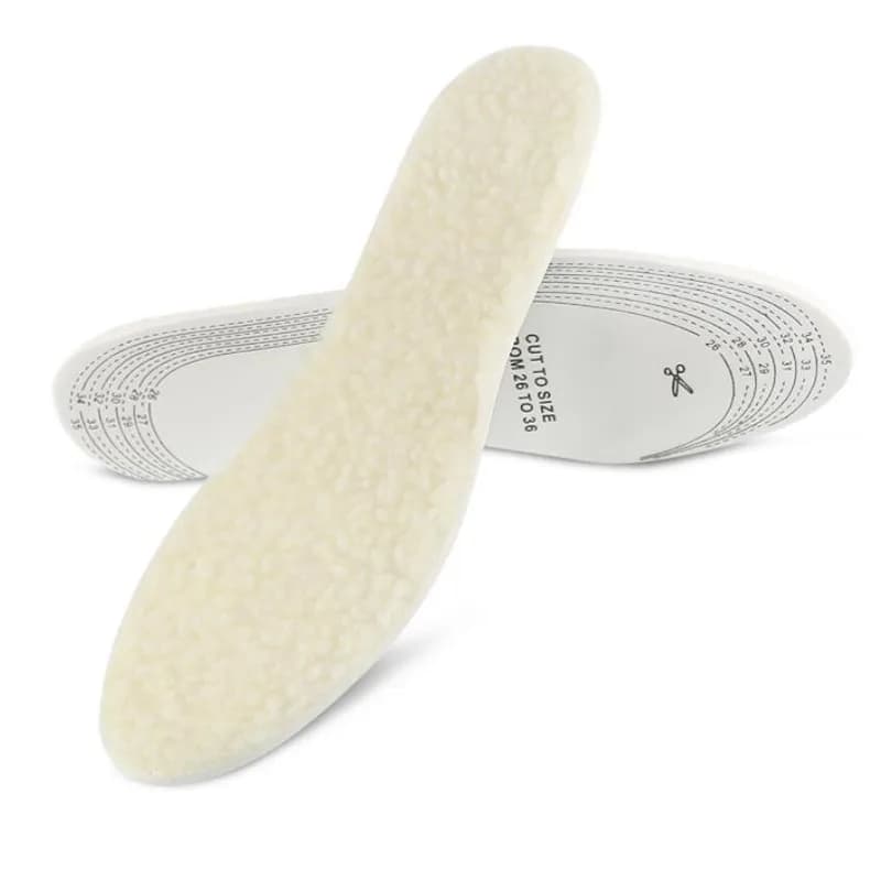 1Pair Winter Wool Warm Heated Insoles Thermal Thickened Warm Keeping Shoes Pad For Men And Women Fleece unisex