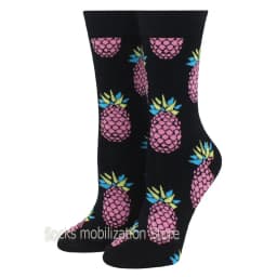 Women Socks Funny Cute Cartoon Fruits Banana Lemon Pineapple Avocado Food Happy Japanese Harajuku Skateboard Socks