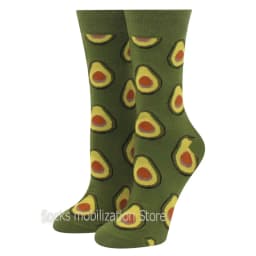 Women Socks Funny Cute Cartoon Fruits Banana Lemon Pineapple Avocado Food Happy Japanese Harajuku Skateboard Socks