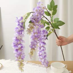 40'' Giant Wisteria Artificial Flowers Fake Wisteria Floral Hanging Plant Garland for Home Party Floor Wedding Arrangement Decor