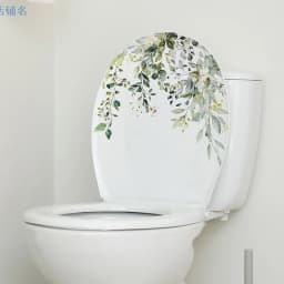 Green Plant Leaves Wall Sticker Bathroom Toilet Decor Living Room Cabinet Home Decoration Decals Beautify Self Adhesive Mural