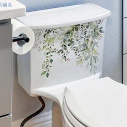 Green Plant Leaves Wall Sticker Bathroom Toilet Decor Living Room Cabinet Home Decoration Decals Beautify Self Adhesive Mural
