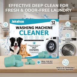 Washing Machine Cleaning Tablets Removing Mold Stains & Pet Hair Eliminating Odors Prevent Bacterial Growth Washer Tank Cleanser