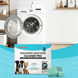 12PCS Washing Machine Cleaning Tablets Remove Pet Hair and Bad Odors Deep Clean Inner Multipurpose Household Laundry Care Tools