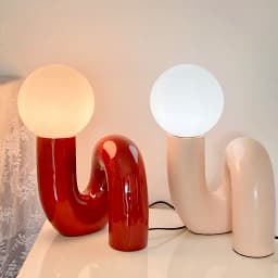 American-Style Nordic Resin Glass Atmosphere Bedroom Bedside Lamp Decoration Piece Art Tabletop Children's Room Desk Lamp G9