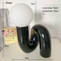 American-Style Nordic Resin Glass Atmosphere Bedroom Bedside Lamp Decoration Piece Art Tabletop Children's Room Desk Lamp G9