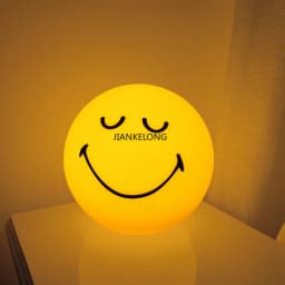 Squint/Wink Sphere Lamp Atmosphere Smile Light Dimmable USB Rechargeable or USB Plug-in Smiling Night Light for Home Decoration