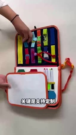 Montessori Kids Travel Toy Felt Activity Quiet Busy Board for Basic Dress Motor Skill Activity Educational Sensory Learning Book