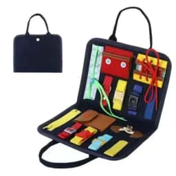Montessori Busy Board Travel Sensory Book Educational Activities for Learning Fine Motor Skills Best Gifts Teenager Boys Girls