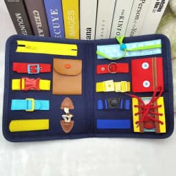 Montessori Busy Board Travel Sensory Book Educational Activities for Learning Fine Motor Skills Best Gifts Teenager Boys Girls