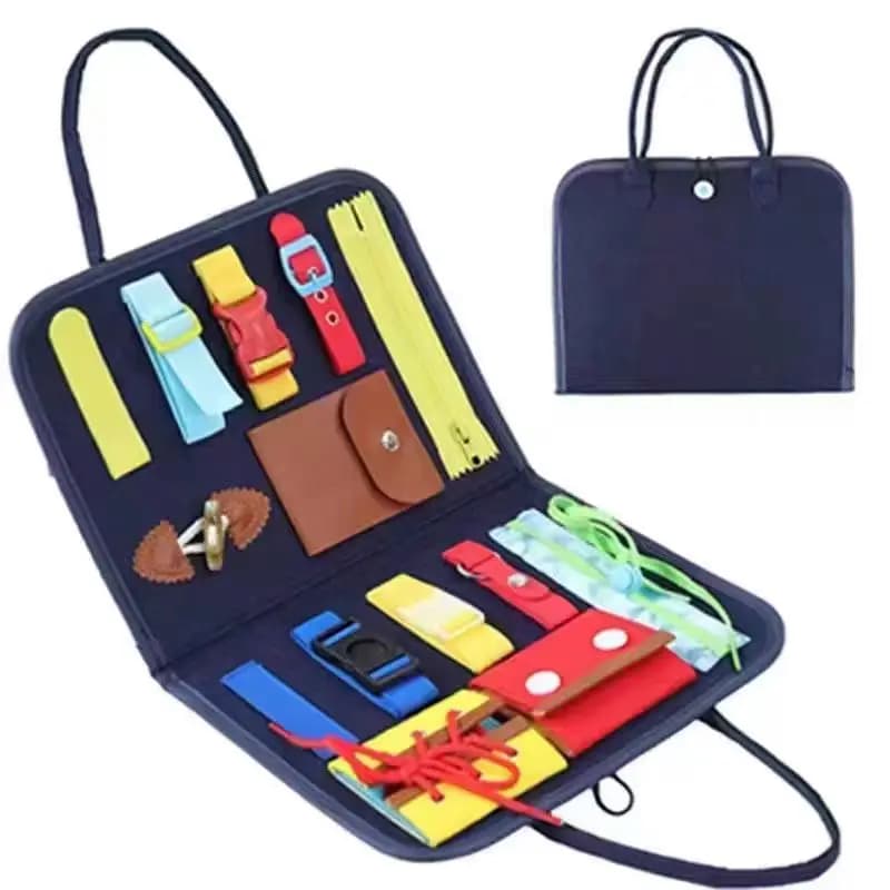 Montessori Busy Board Travel Sensory Book Educational Activities for Learning Fine Motor Skills Best Gifts Teenager Boys Girls