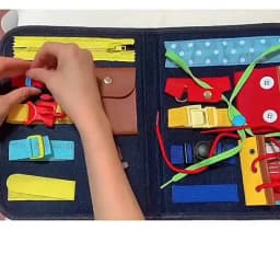 Montessori Busy Board Travel Sensory Book Educational Activities for Learning Fine Motor Skills Best Gifts Teenager Boys Girls