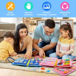 Montessori Toys Busy Board Toddler Sensory Activity Developing Board for Motor Skills, Educational Travel Activity Toys
