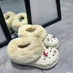 2024 Winter Furry Slippers Inserts Fur Insoles Shoe Clogs Shoes Liners Removable Soft Thickened Plush Cover Warm Lined