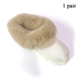 2024 Winter Furry Slippers Inserts Fur Insoles Shoe Clogs Shoes Liners Removable Soft Thickened Plush Cover Warm Lined