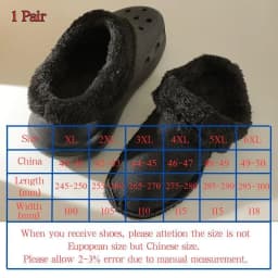 HOT Winter Thicken Warm Fur Liner Shoe Cover For Crocs Shoe Insert Liner Replacement Clog Fur Lining Shoe Cover Shoe Accessories