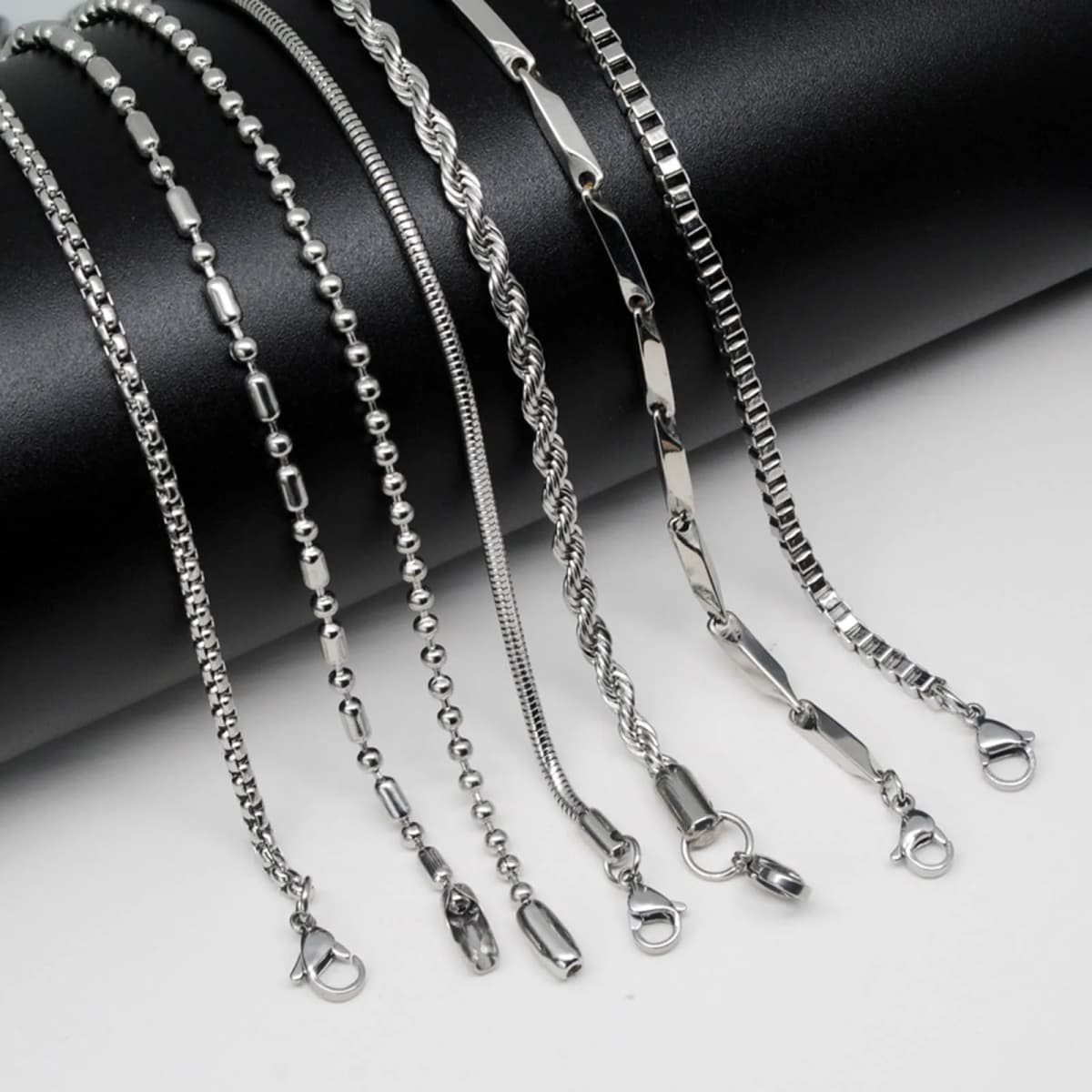 Thickness 2mm-4mm 304 Stainless Steel Link Chain Necklace Silver Color Link Classic Curb Chain for Men Women Jewelry Findings