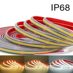 12V 24V IP68 COB LED Strip Black PCB 1m-20m 320LEDs/m COB Light High Density RA90 Cool Nature Warm White Waterproof Outdoor Lamp