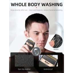 Kemei KM-2024 Electric Shaver for Men Twin Blade Reciprocating Cordless Razor USB Rechargeable Shaving Machine Barber Trimmer