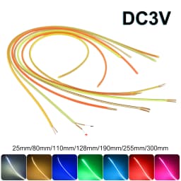 DC 3V Free Cut Flexible COB LED Filament DIY Edison Bulb Lamp Parts 25mm 80mm 110mm 128mm 190mm 255mm 300mm LED Diode
