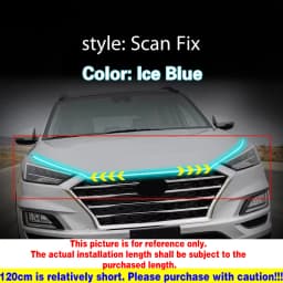 LED Auto Car Hood Lights Strip Universal Lamps Ambient Lights For Hyundai Tucson 2016-2020 Start-Scan Daytime Running Light DRL