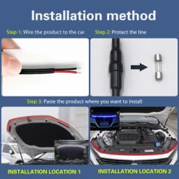 LED Auto Car Hood Lights Strip Universal Lamps Ambient Lights For Hyundai Tucson 2016-2020 Start-Scan Daytime Running Light DRL