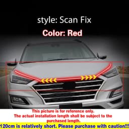 LED Auto Car Hood Lights Strip Universal Lamps Ambient Lights For Hyundai Tucson 2016-2020 Start-Scan Daytime Running Light DRL