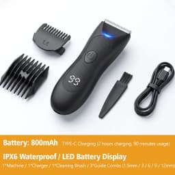 Body Trimmer for Men Beard Face, Hair, Body and Intimate Hair Trimmer Body Shaver Groomer Ceramic Male Electric Hair Clipper