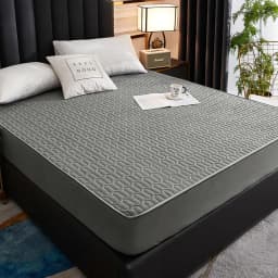 Waterproof Mattress Cover For Living Room Soft Comfortable Breathable Solid Color Bedding Mattress Cover Fitted Machine Washable