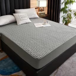 Waterproof Mattress Cover For Living Room Soft Comfortable Breathable Solid Color Bedding Mattress Cover Fitted Machine Washable