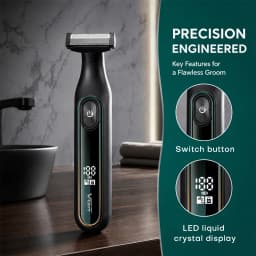 VGR Razor Professional Shaver Portable Body Hair Trimmer IPX6 Waterproof Beard Trimmer Rechargeable Shaver Electric Men V-360