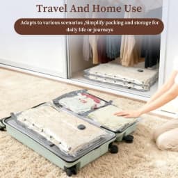 Travel Vacuum Seal Bags for Clothing W/Portable Electric Pump, 9/15 Pack Space Saver Compression Bags for Clothes, Luggage & Suitcase
