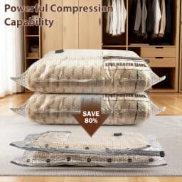 Travel Vacuum Seal Bags for Clothing W/Portable Electric Pump, 9/15 Pack Space Saver Compression Bags for Clothes, Luggage & Suitcase