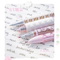 Strawberry Chocolate Series 0.5mm Gel Ink Pens Set Cute Student Ballpoint Pen Soft Grip Smooth Writing Office School Supplies