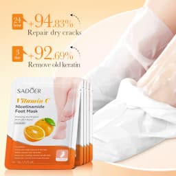 6 Pairs SADOER Fruits Foot Mask Moisturizing Foot Peeling Mask Exfoliating For Feet Spa Pedicure Exfoliant Feet Skin Care