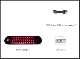 Rechargeable Cordless Red&Near Infrared Light Therapy Wrist Wrap Band with 48 Leds for Hand, Wrist, Finger, and Joint Discomfort