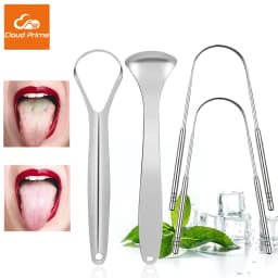Premium 1pcs/3pcs Metal Tongue Scraper Cleaner for Adults & Kids, Portable Stainless Steel Tongue Scrapers Brushes for Removing