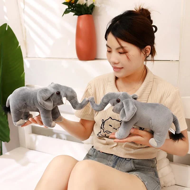 New Cute Cartoon Elephant Plush Toy Kawaii White Elephant Plush Doll Soft Lovely Stuffed Pillow Doll Birthday Festival Gift