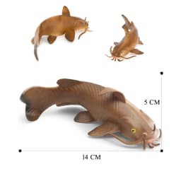  Realistic Catfish Perch Tilapia Angelfish Crucian Carp Freshwater Fish Model Action Figure Decoration Educational Toys For Kid