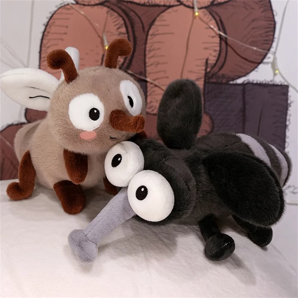 Funny Cartoon Mosquito Plush Toys Premium Embroidery Insect Pendants Doll Creative Home Decor Kids Game Props Birthday Gift