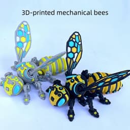 3D Printed Mechanical Bee Toy Joints Can Move Sizes 8/10cm Jointed Full Movable Birthday Gift Realistic Animals Decorative