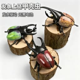 Clockwork beetle model simulation flower beetle movable joint insect winding crawling toy